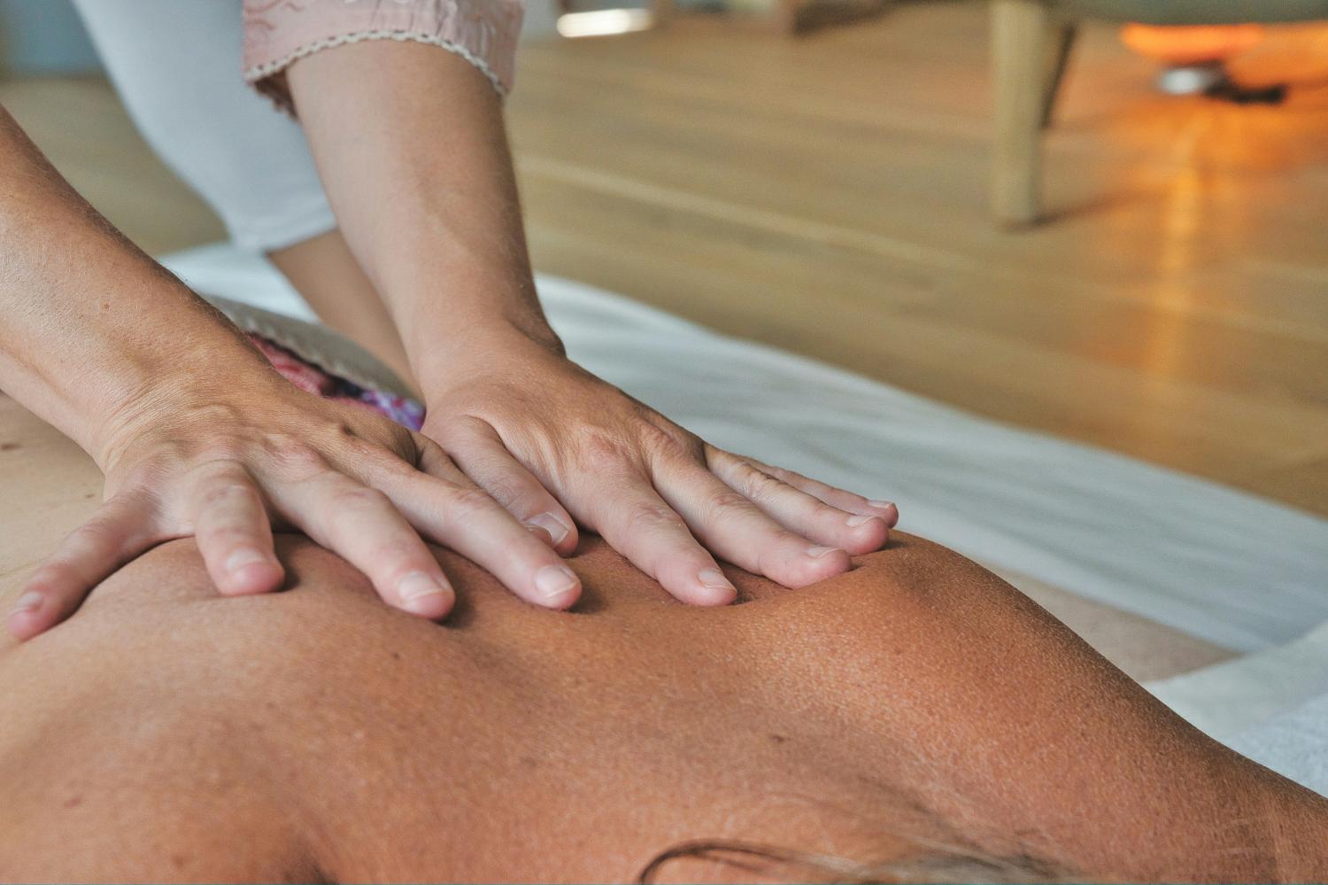 Person receiving massage